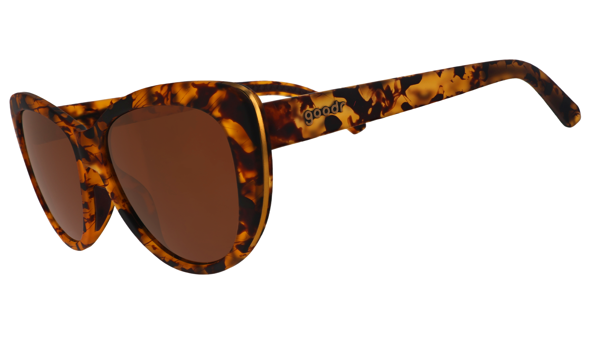 Cat-eye, tortoise shell goodr sunglasses
