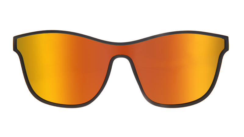 From Zero to Blitzed |black futuristic style sunglasses with amber lenses | goodr sunglasses