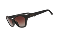Black sunglasses with gradient lenses on a white background