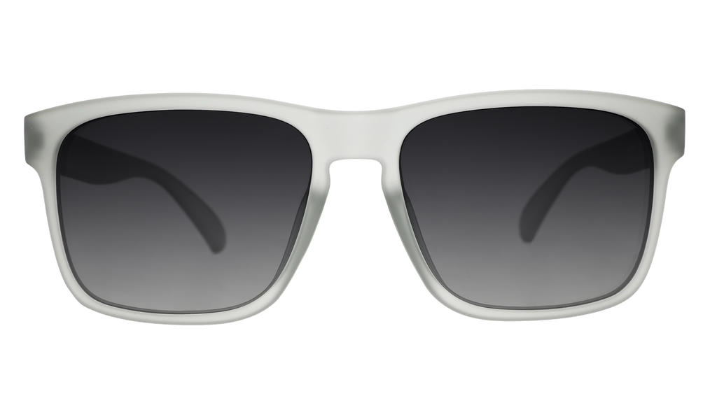 Front view of translucent gray Grand Gs with black gradient lenses.