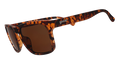 Three-quarter angle view of brown tortoiseshell Grand G frames with brown non-reflective lenses.