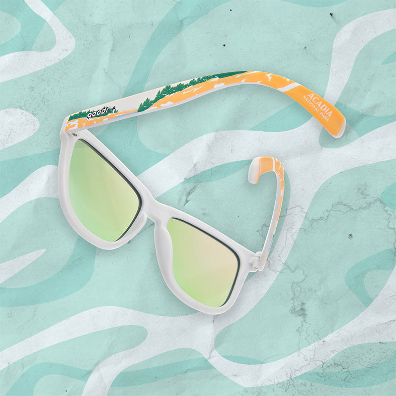 Acadia | White with forest print frames | National Parks Foundation charity sunglasses | goodr OG sunglasses